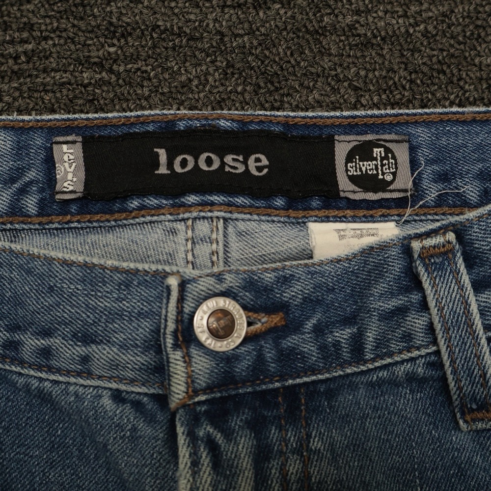 Levis silverTab LOOSE Vintage Denim Blue Jeans Men's 33x32 Made in USA 90s Punk